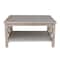 International Concepts Square Hampton  Coffee Table, 36 W, 36 L, 18 in H, Wood, Washed Gray Taupe OT09-70SC - alternate 3